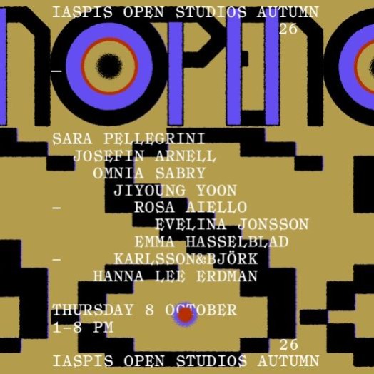 Banner med text om IASPIS Open Studios