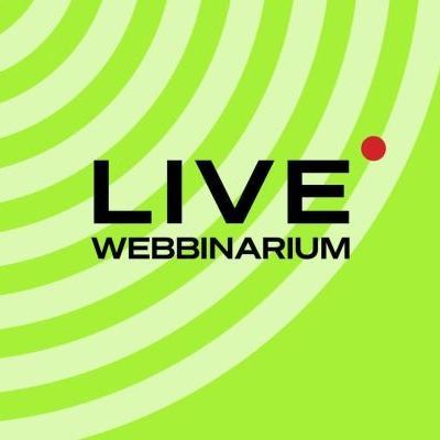 Banner med texten Live, webbinarium